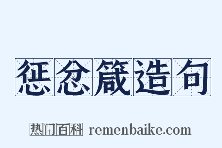 惩忿箴造句是什么意思的图片